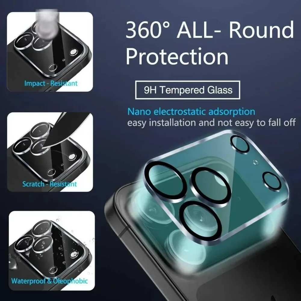 3 Pack Privacy Screen Protector iPhone 17 Tempered Glass + Camera Lens Shield